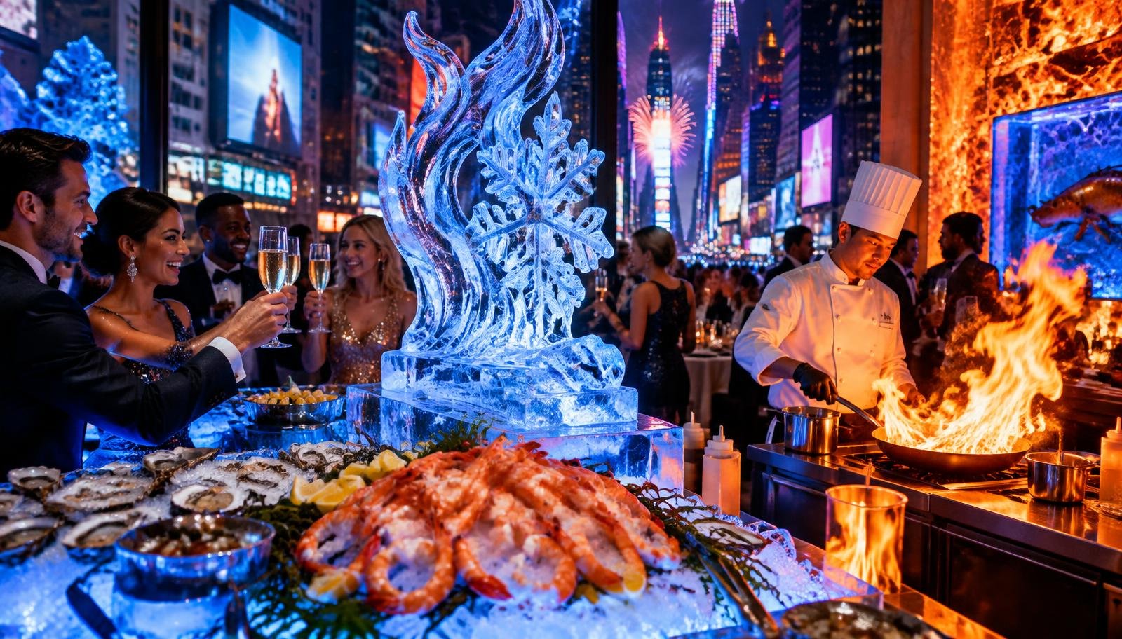 Fire & Ice New Year's Eve Party at Bubba Gump Times Square
