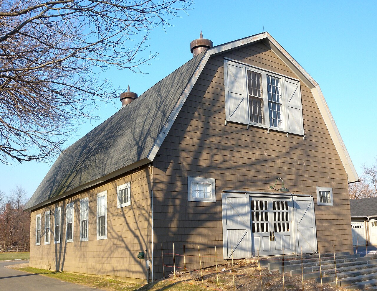 The barn and grounds at Queens County Farm Museum, a working farm in Floral Park, Queens
